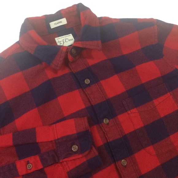 J. Crew Sewn for J. Crew Men Classic Flannel Shirt